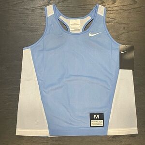 New Reversible Nike Lacrosse Tank Top Girls Size Medium Blue White